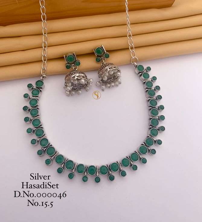 04 Designer Navaratri Silver Hasadi Set Wholesale Shop In Surat
